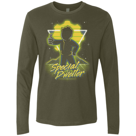 T-Shirts Military Green / S Retro Special Dweller Men's Premium Long Sleeve