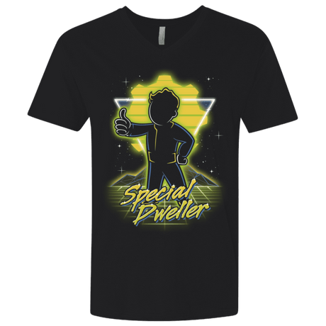 T-Shirts Black / X-Small Retro Special Dweller Men's Premium V-Neck