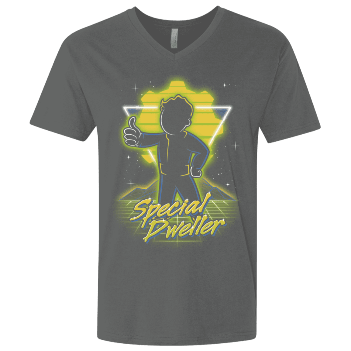 T-Shirts Heavy Metal / X-Small Retro Special Dweller Men's Premium V-Neck