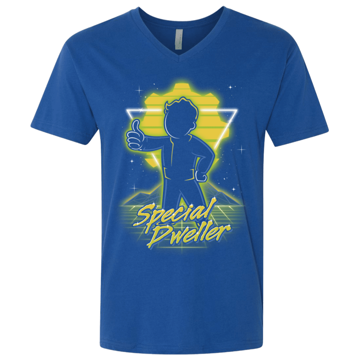 T-Shirts Royal / X-Small Retro Special Dweller Men's Premium V-Neck