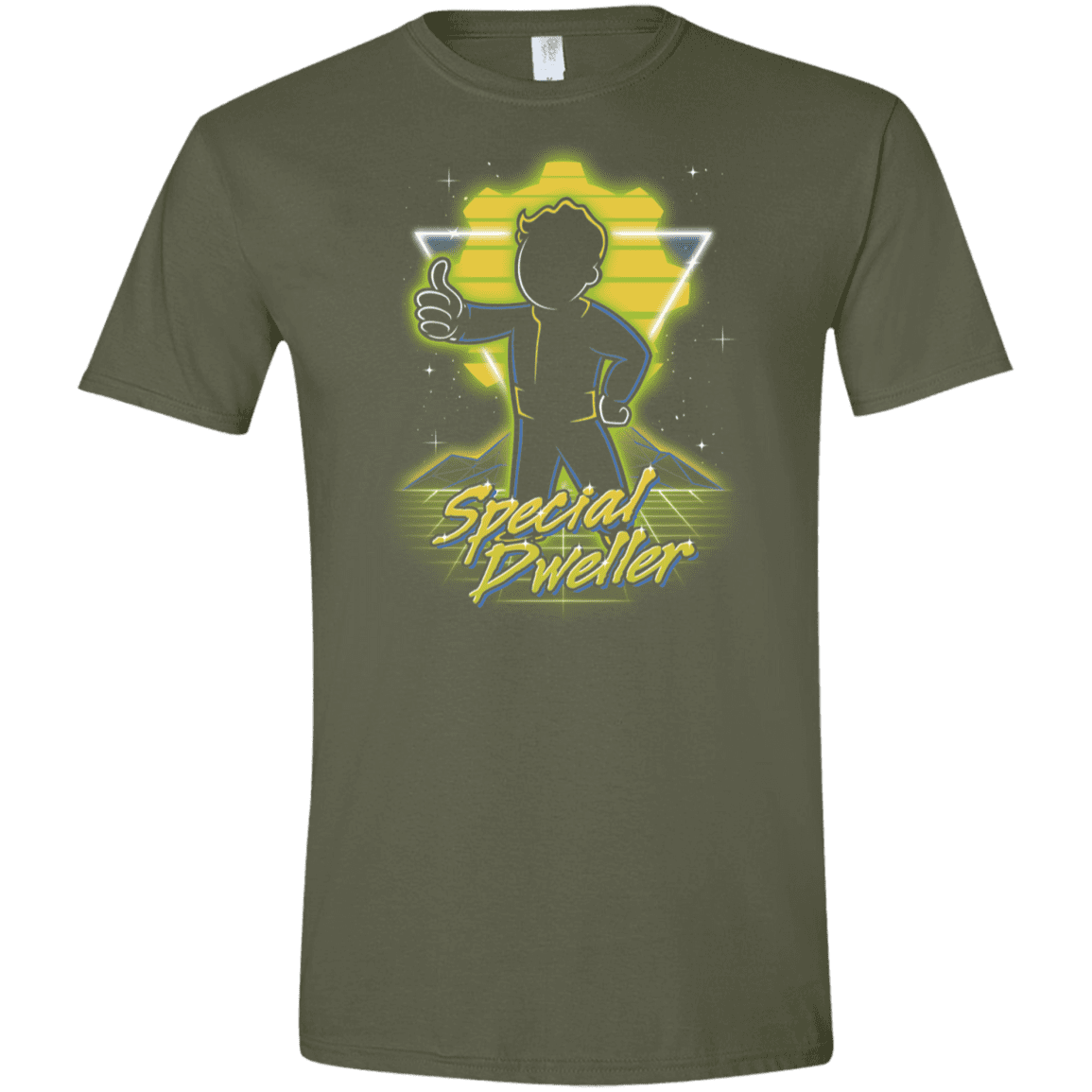 T-Shirts Military Green / S Retro Special Dweller Men's Semi-Fitted Softstyle