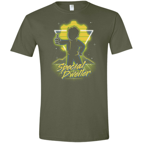 T-Shirts Military Green / S Retro Special Dweller Men's Semi-Fitted Softstyle