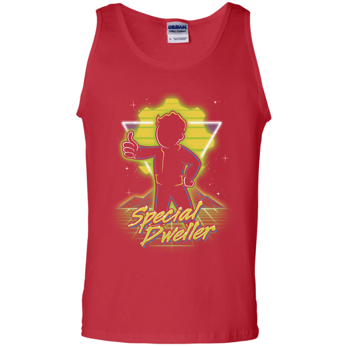 T-Shirts Red / S Retro Special Dweller Men's Tank Top