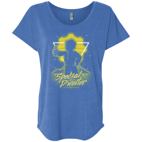 T-Shirts Vintage Royal / X-Small Retro Special Dweller Triblend Dolman Sleeve