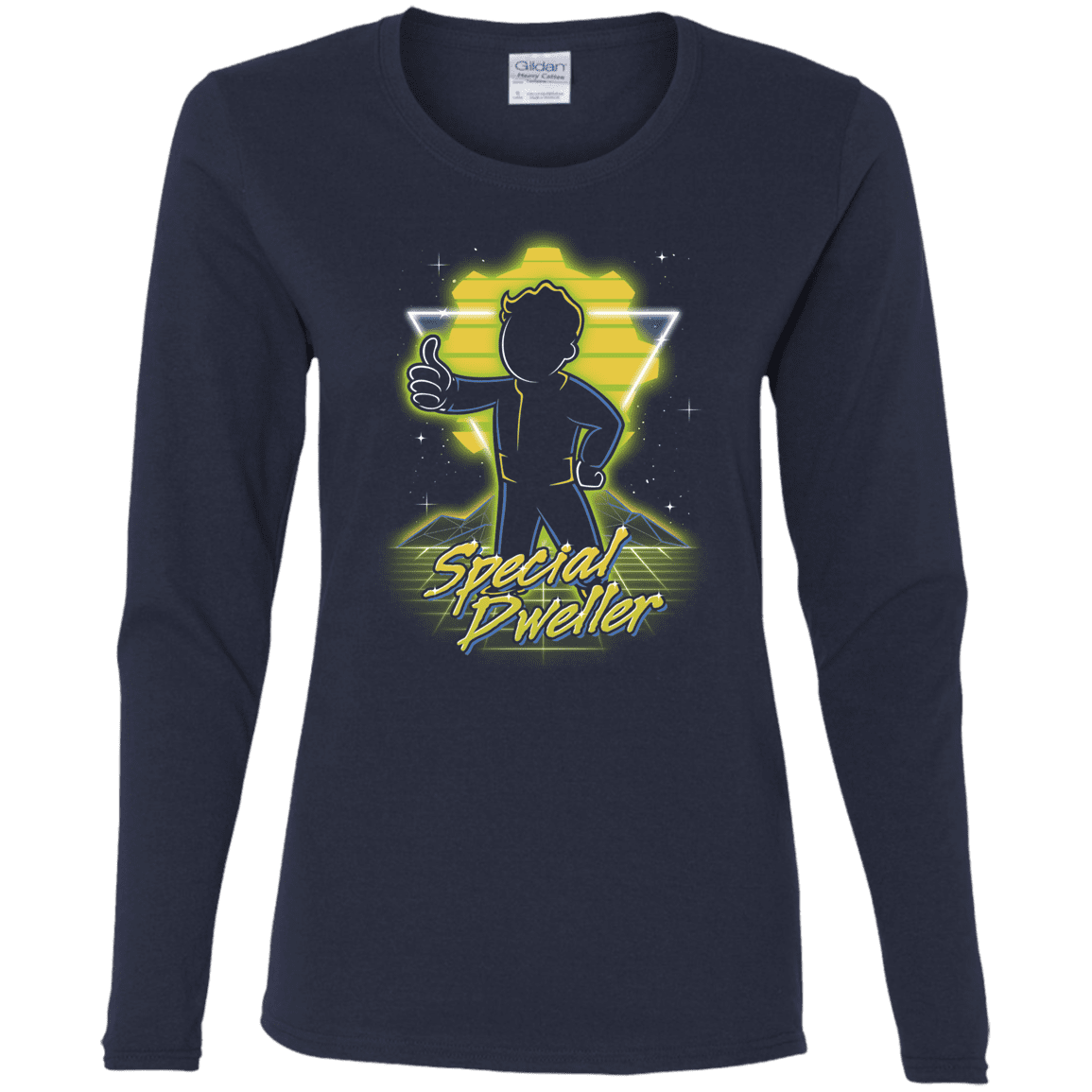 T-Shirts Navy / S Retro Special Dweller Women's Long Sleeve T-Shirt