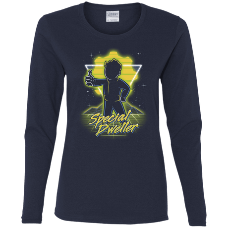 T-Shirts Navy / S Retro Special Dweller Women's Long Sleeve T-Shirt