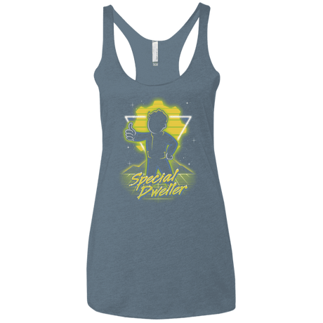 T-Shirts Indigo / X-Small Retro Special Dweller Women's Triblend Racerback Tank
