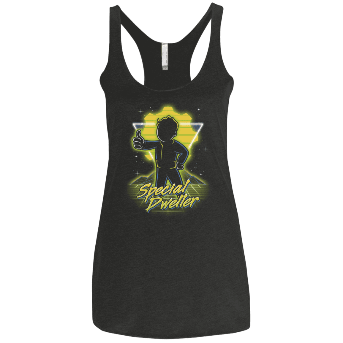 T-Shirts Vintage Black / X-Small Retro Special Dweller Women's Triblend Racerback Tank