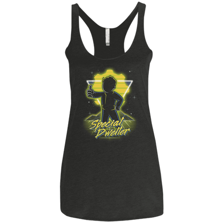 T-Shirts Vintage Black / X-Small Retro Special Dweller Women's Triblend Racerback Tank