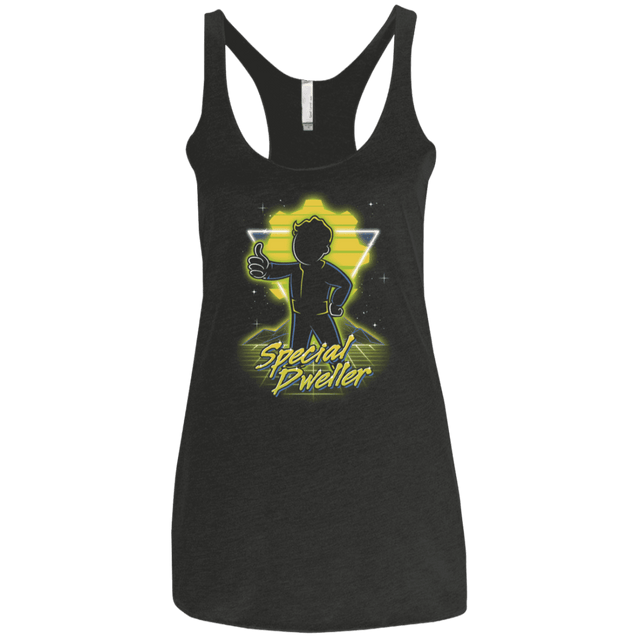 T-Shirts Vintage Black / X-Small Retro Special Dweller Women's Triblend Racerback Tank