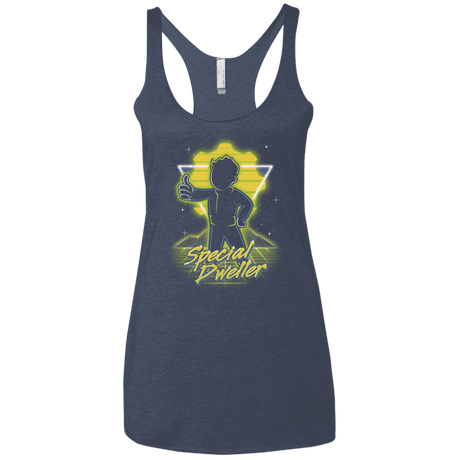 T-Shirts Vintage Navy / X-Small Retro Special Dweller Women's Triblend Racerback Tank