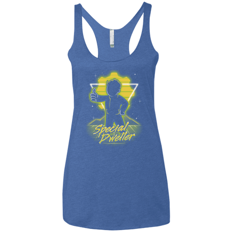 T-Shirts Vintage Royal / X-Small Retro Special Dweller Women's Triblend Racerback Tank