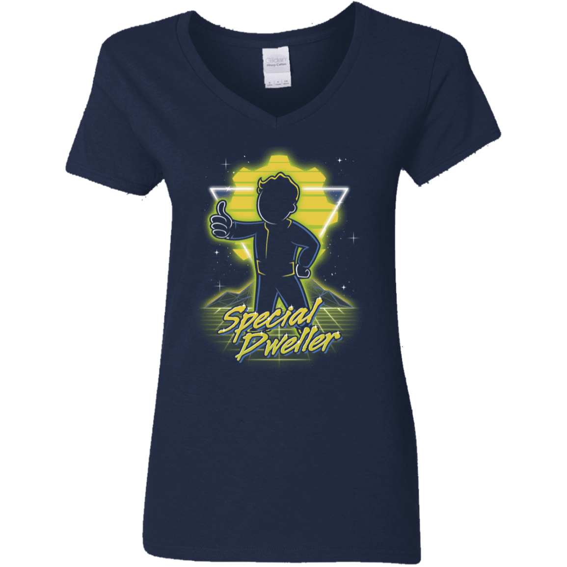 T-Shirts Navy / S Retro Special Dweller Women's V-Neck T-Shirt