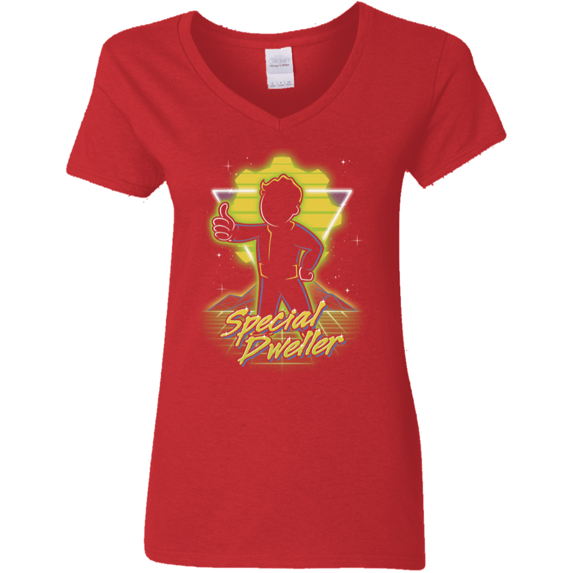 T-Shirts Red / S Retro Special Dweller Women's V-Neck T-Shirt