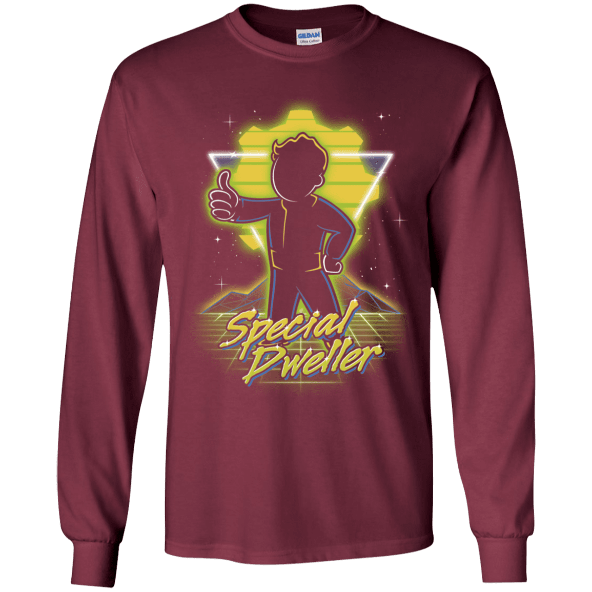 T-Shirts Maroon / YS Retro Special Dweller Youth Long Sleeve T-Shirt
