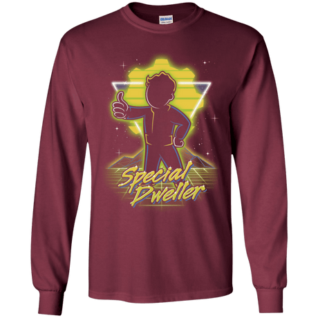 T-Shirts Maroon / YS Retro Special Dweller Youth Long Sleeve T-Shirt