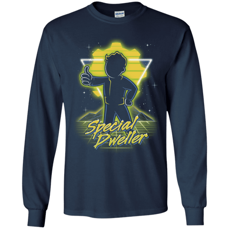T-Shirts Navy / YS Retro Special Dweller Youth Long Sleeve T-Shirt