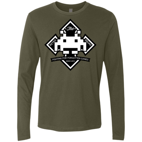 T-Shirts Military Green / Small Retro Squad Men's Premium Long Sleeve