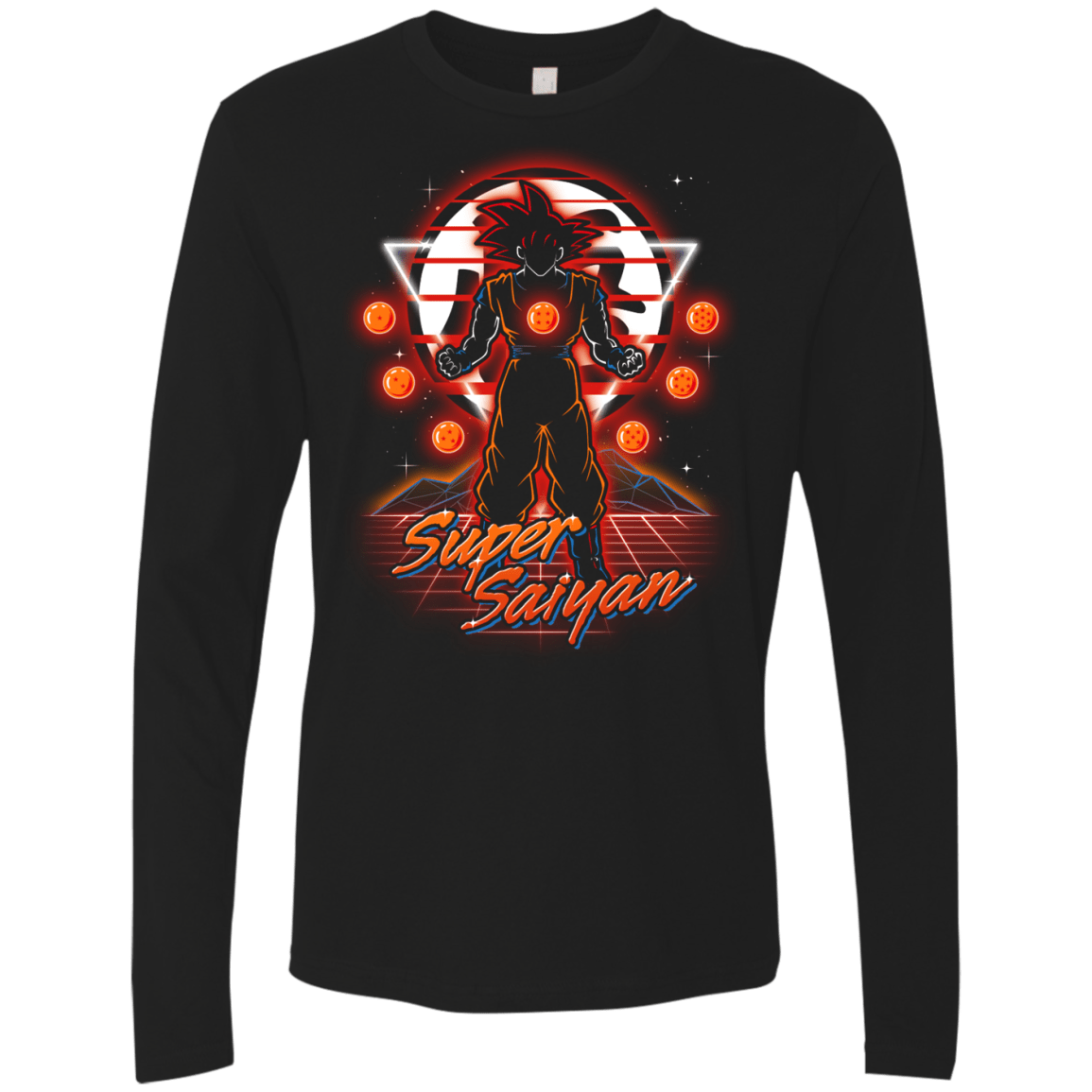 Retro Super Saiyan Men's Premium Long Sleeve