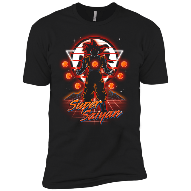 T-Shirts Black / X-Small Retro Super Saiyan Men's Premium T-Shirt