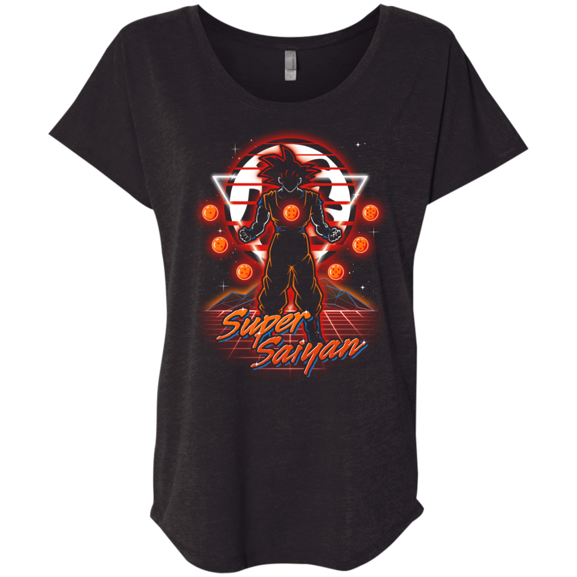 Retro Super Saiyan Triblend Dolman Sleeve