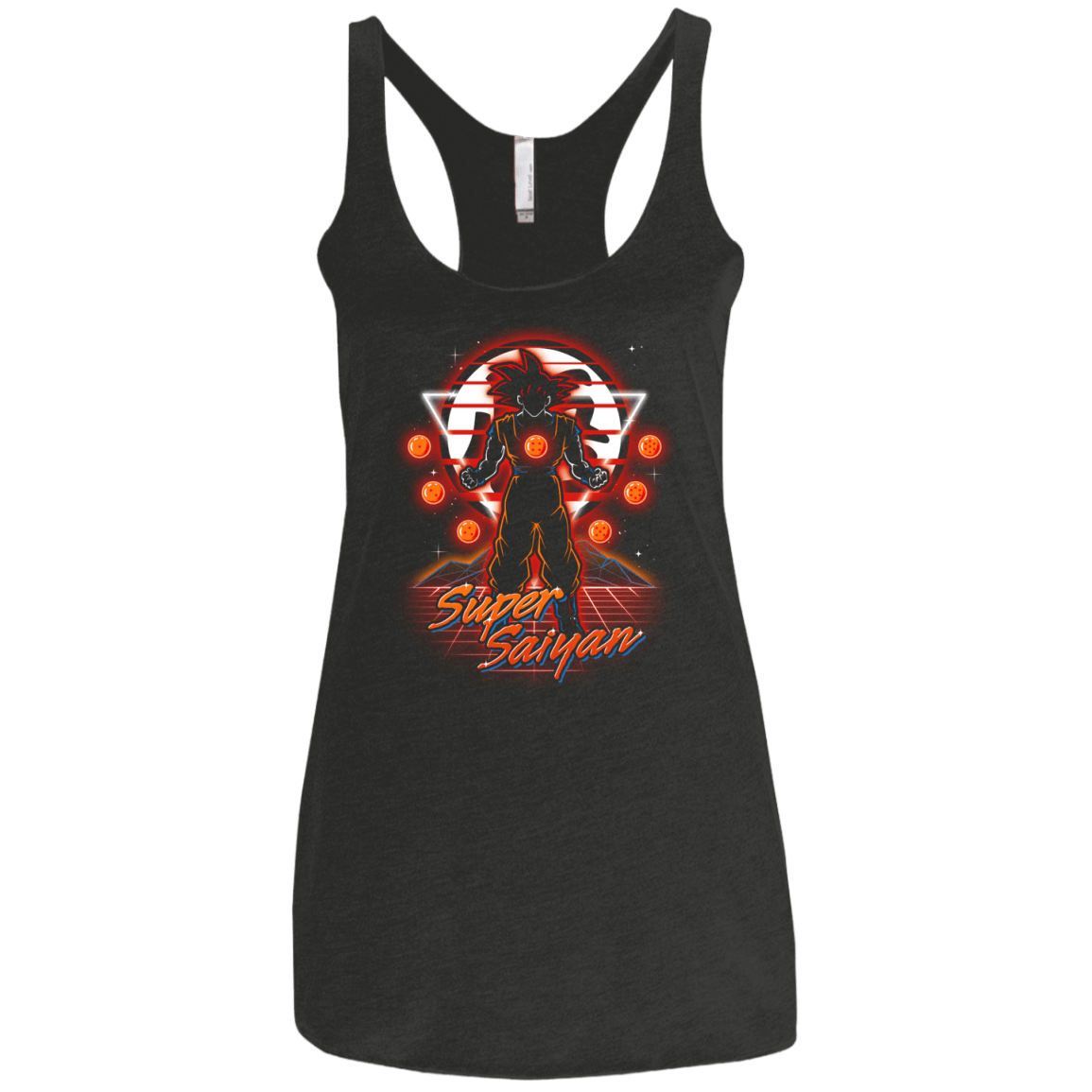 Retro Super Saiyan Women's Triblend Racerback Tank