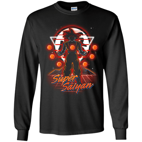 T-Shirts Black / YS Retro Super Saiyan Youth Long Sleeve T-Shirt