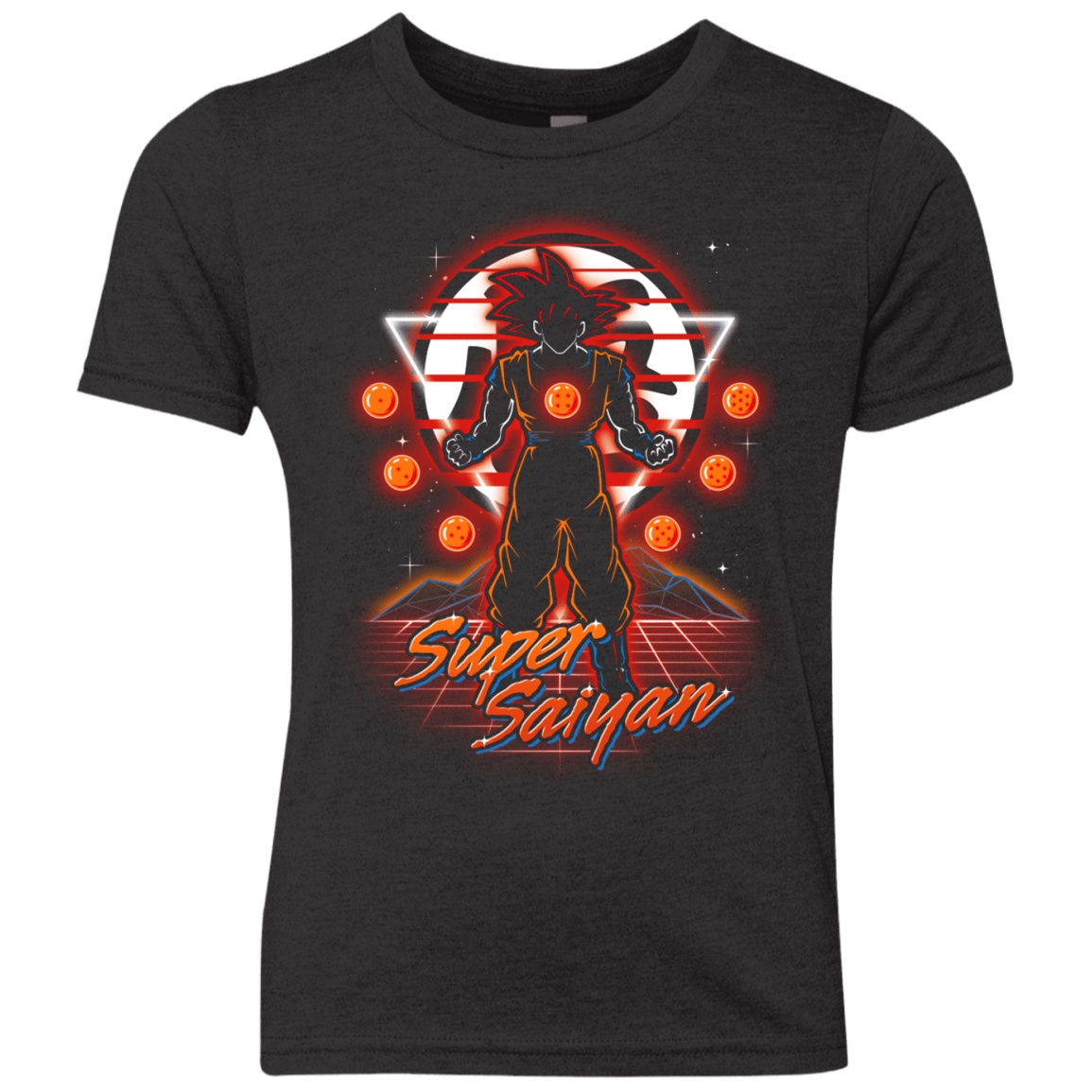 T-Shirts Vintage Black / YXS Retro Super Saiyan Youth Triblend T-Shirt