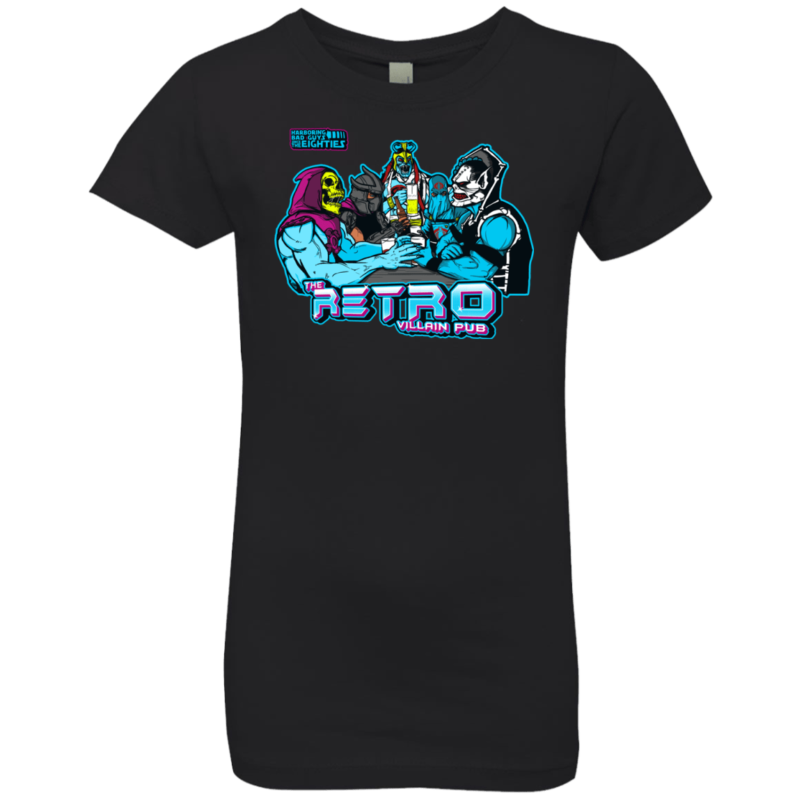 T-Shirts Black / YXS Retro Villain Pub Girls Premium T-Shirt