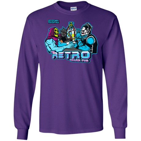 T-Shirts Purple / S Retro Villain Pub Men's Long Sleeve T-Shirt