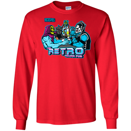 T-Shirts Red / S Retro Villain Pub Men's Long Sleeve T-Shirt