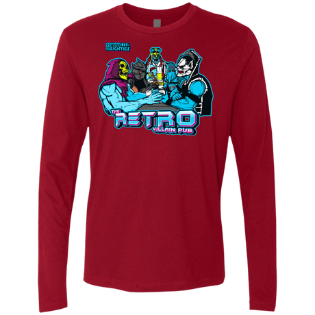 T-Shirts Cardinal / S Retro Villain Pub Men's Premium Long Sleeve