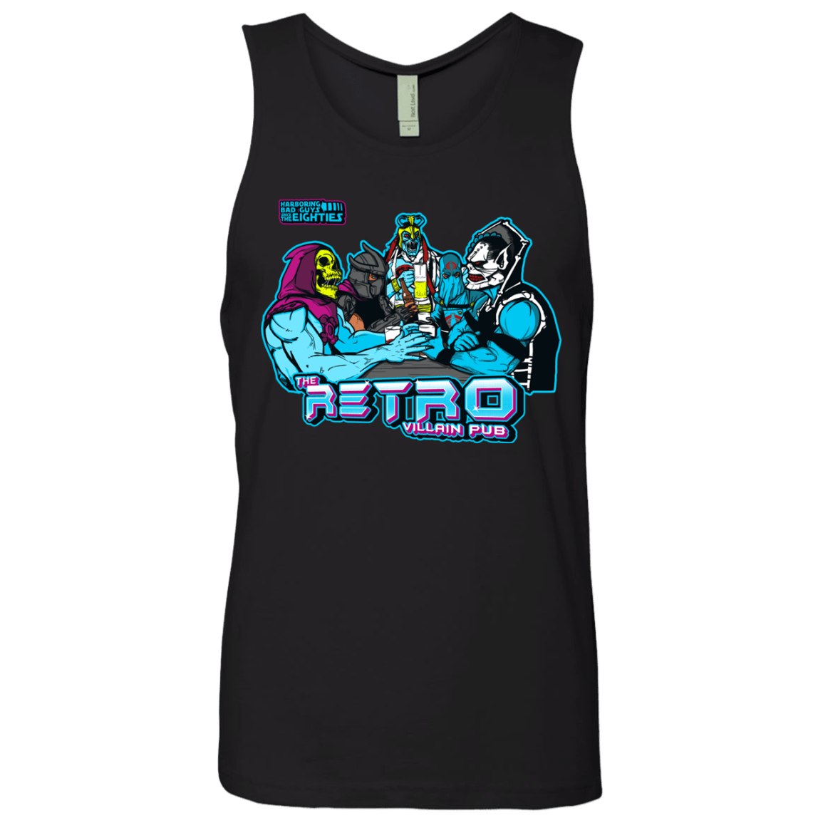 T-Shirts Black / S Retro Villain Pub Men's Premium Tank Top