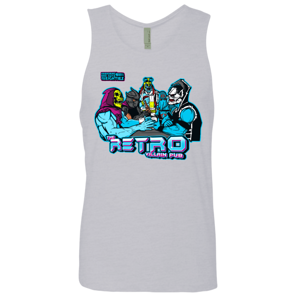 T-Shirts Heather Grey / S Retro Villain Pub Men's Premium Tank Top