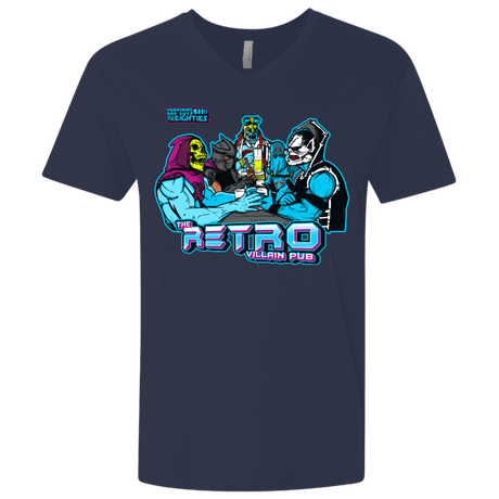 T-Shirts Midnight Navy / X-Small Retro Villain Pub Men's Premium V-Neck