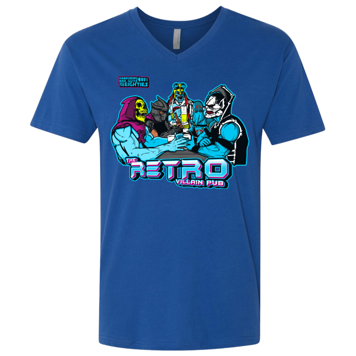 T-Shirts Royal / X-Small Retro Villain Pub Men's Premium V-Neck