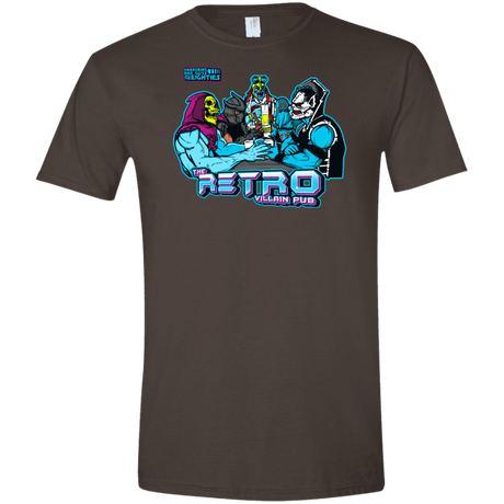 T-Shirts Dark Chocolate / S Retro Villain Pub Men's Semi-Fitted Softstyle