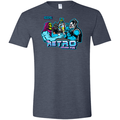 T-Shirts Heather Navy / S Retro Villain Pub Men's Semi-Fitted Softstyle