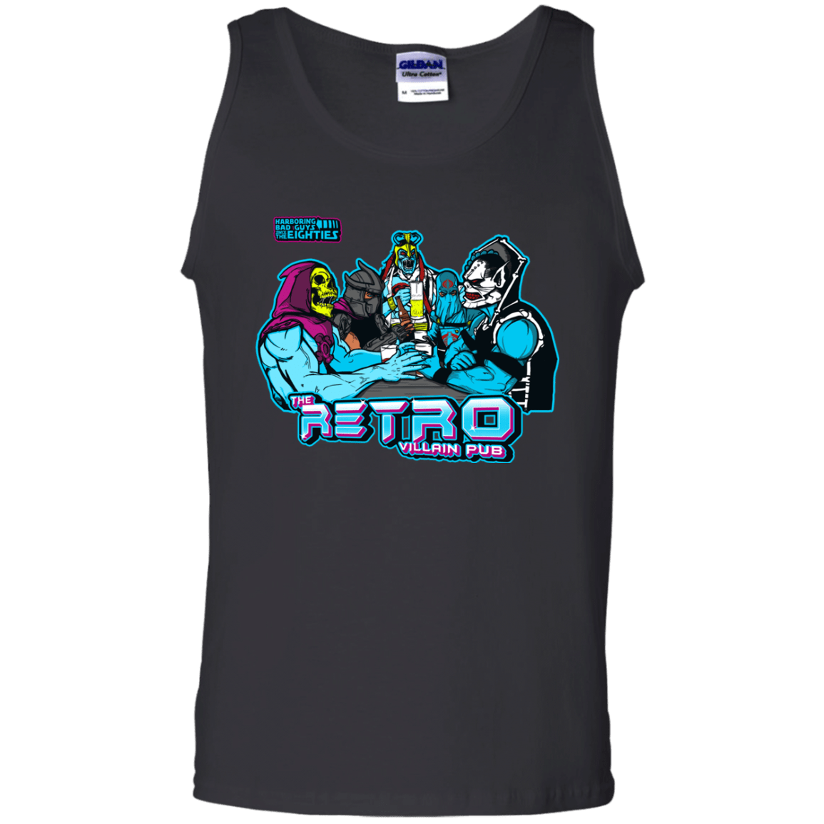 T-Shirts Black / S Retro Villain Pub Men's Tank Top