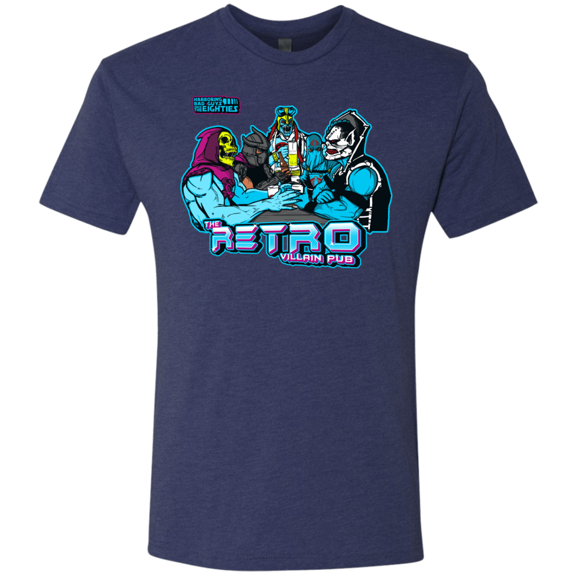 T-Shirts Vintage Navy / S Retro Villain Pub Men's Triblend T-Shirt