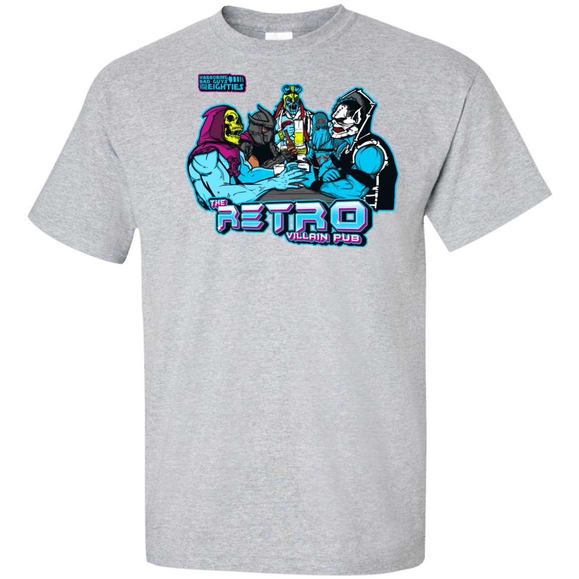 T-Shirts Sport Grey / XLT Retro Villain Pub Tall T-Shirt