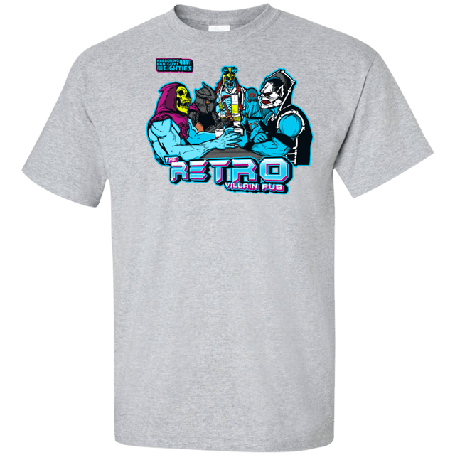 T-Shirts Sport Grey / XLT Retro Villain Pub Tall T-Shirt