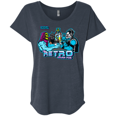 T-Shirts Vintage Navy / X-Small Retro Villain Pub Triblend Dolman Sleeve