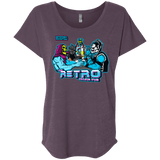 T-Shirts Vintage Purple / X-Small Retro Villain Pub Triblend Dolman Sleeve