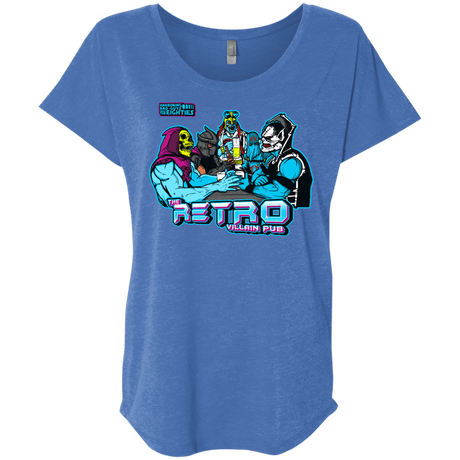 T-Shirts Vintage Royal / X-Small Retro Villain Pub Triblend Dolman Sleeve