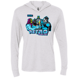 T-Shirts Heather White / X-Small Retro Villain Pub Triblend Long Sleeve Hoodie Tee