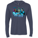 T-Shirts Vintage Navy / X-Small Retro Villain Pub Triblend Long Sleeve Hoodie Tee