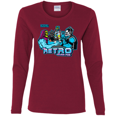 T-Shirts Cardinal / S Retro Villain Pub Women's Long Sleeve T-Shirt