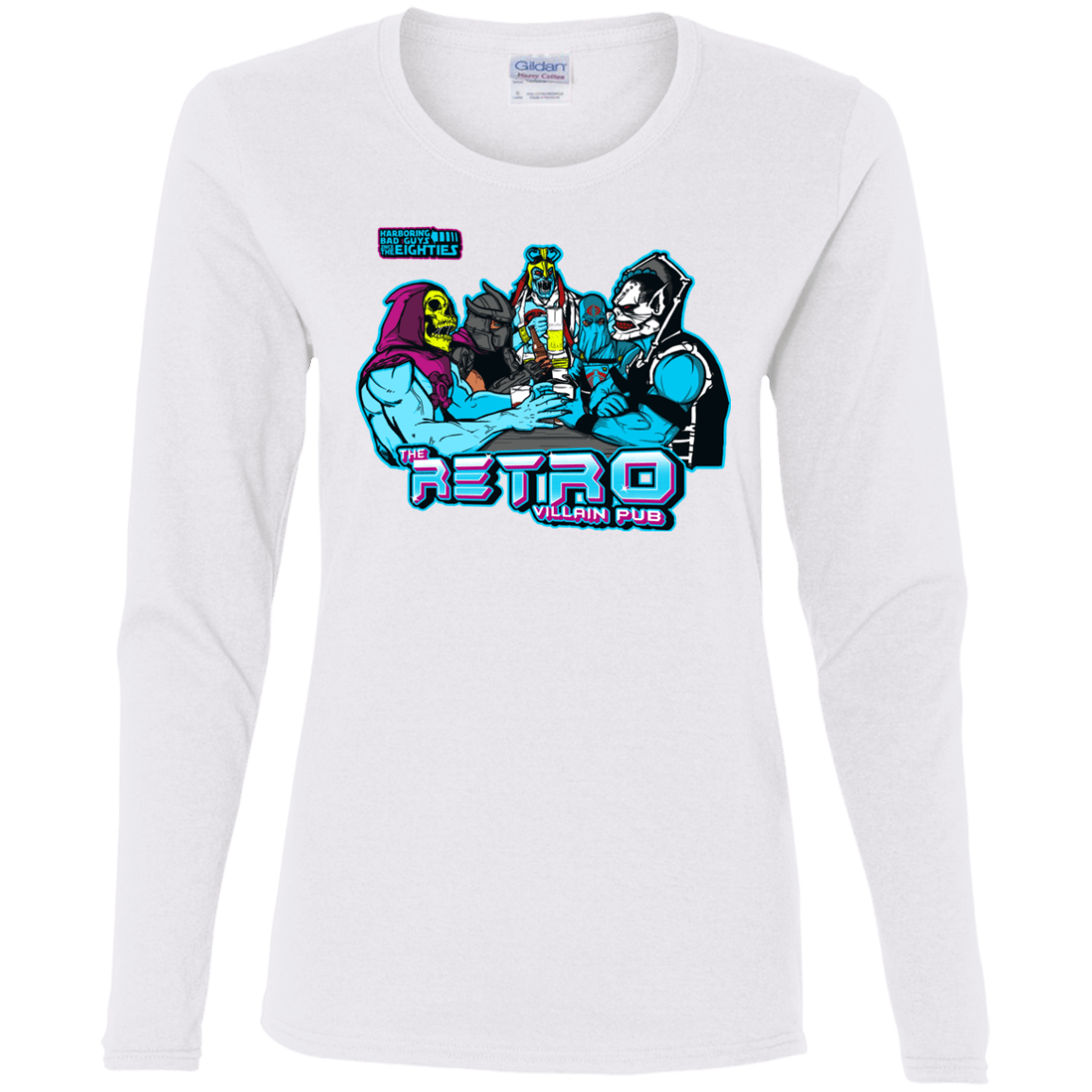 T-Shirts White / S Retro Villain Pub Women's Long Sleeve T-Shirt