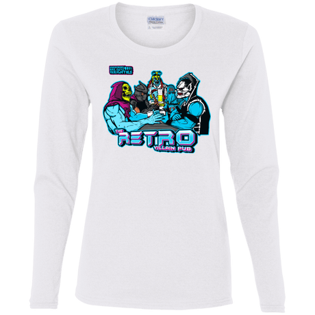 T-Shirts White / S Retro Villain Pub Women's Long Sleeve T-Shirt